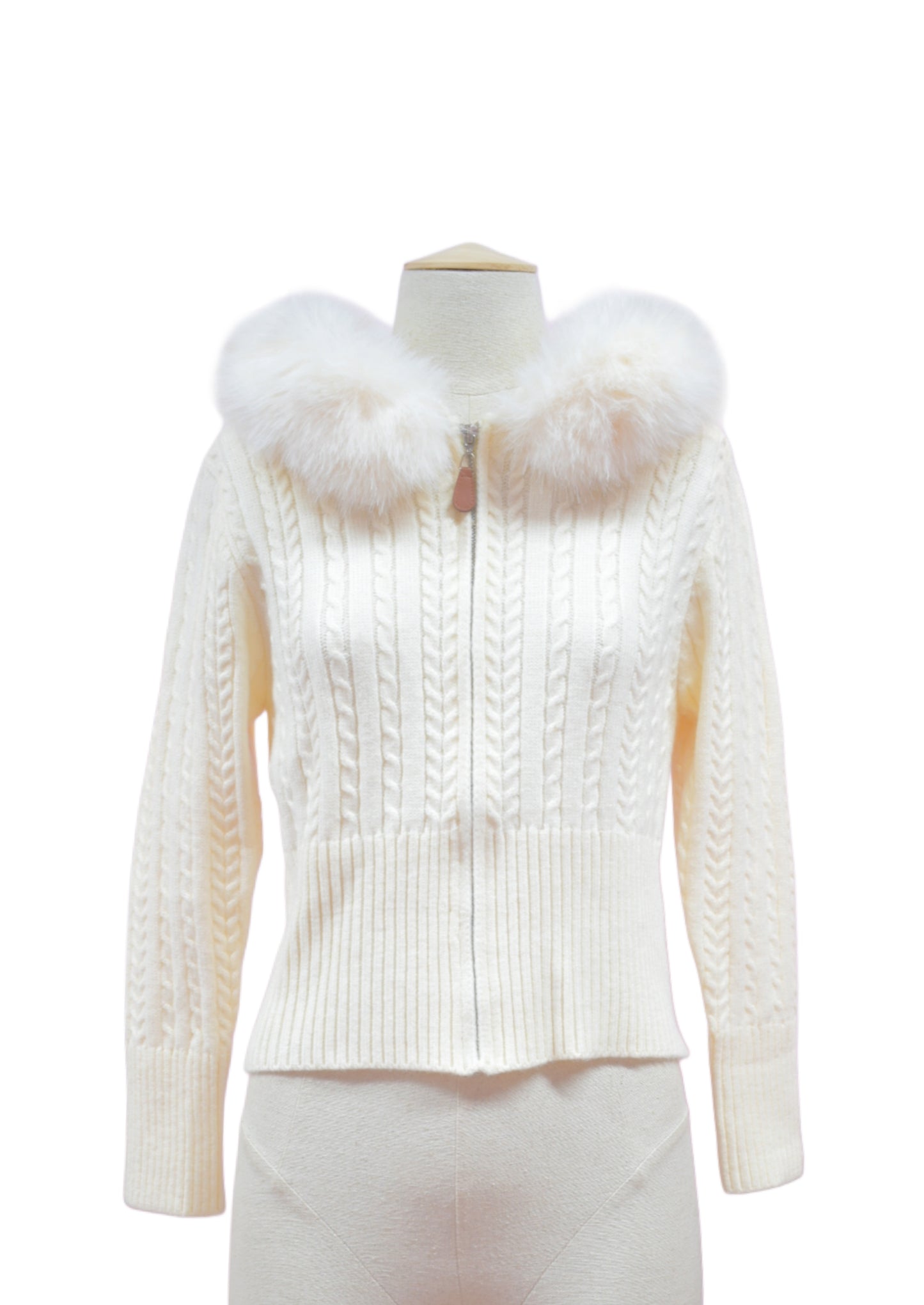 Chaqueta de Punto con Pelo Desmontable
