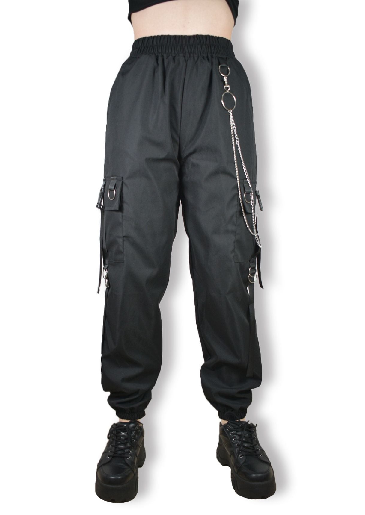 Pantalon Cargo con Anillas y Cadena 2