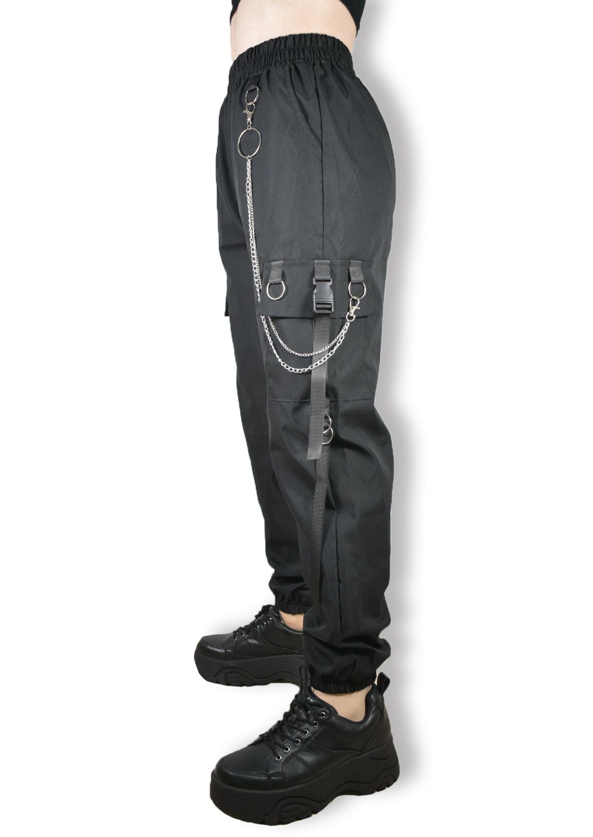 Pantalon Cargo con Anillas y Cadena 2