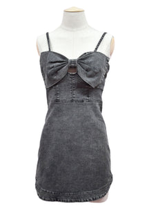 [Liz] Vestido Denim Ribbon