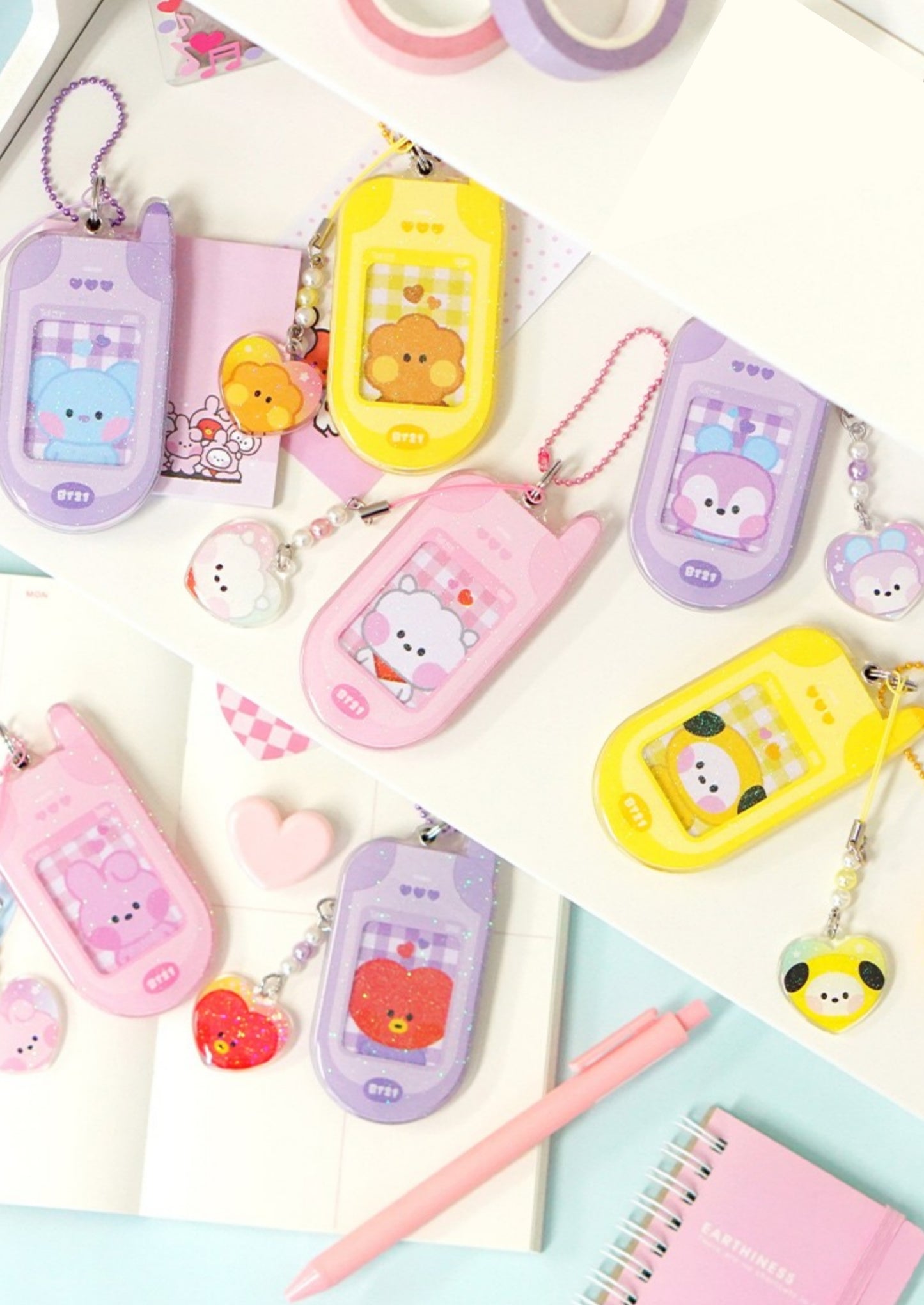 [BT21] Minini Retro Phone Keyring