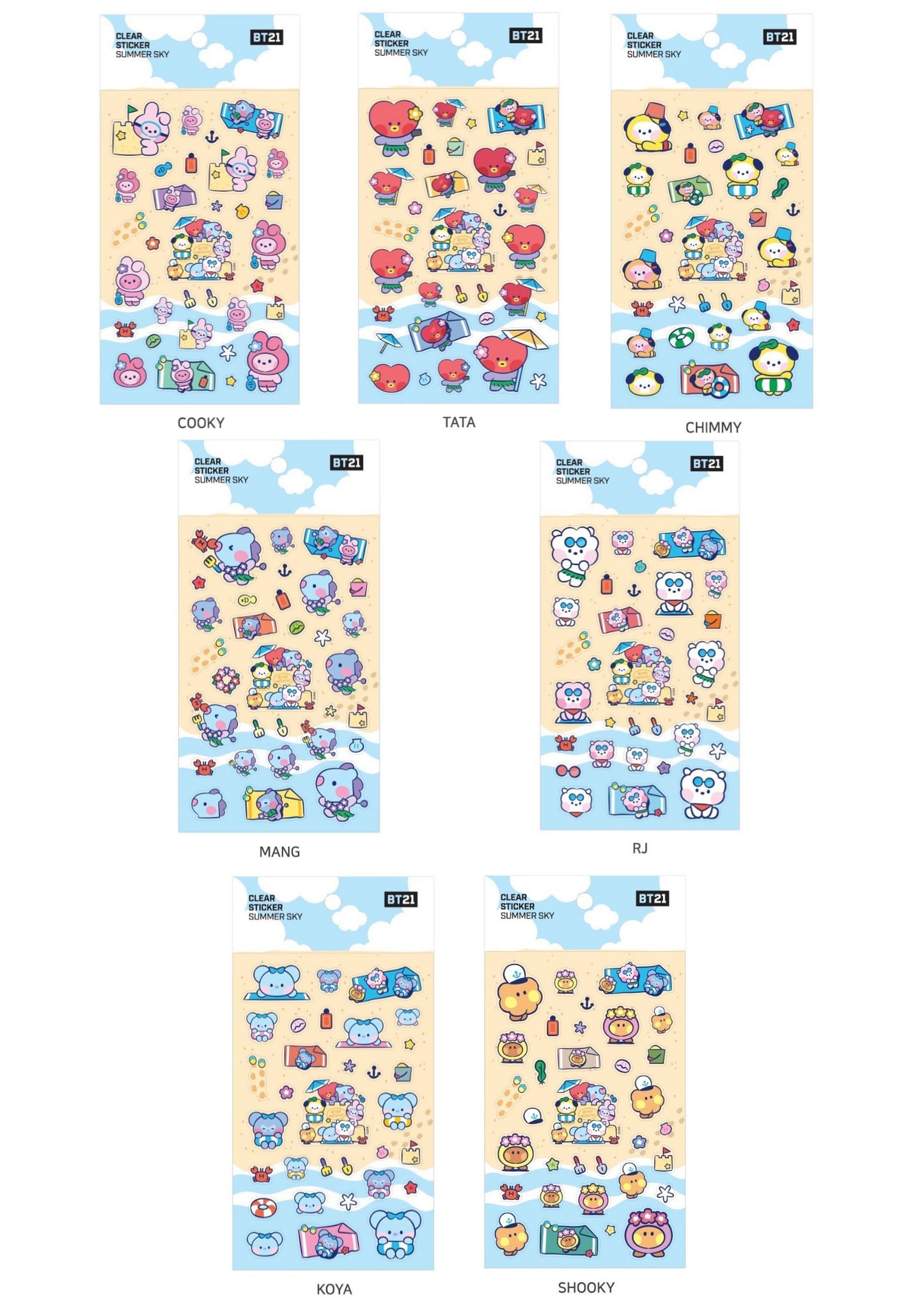 [BT21] Clear Sticker