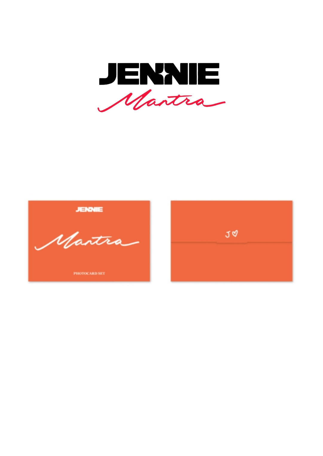 [JENNIE] MANTRA PHOTOCARD SET