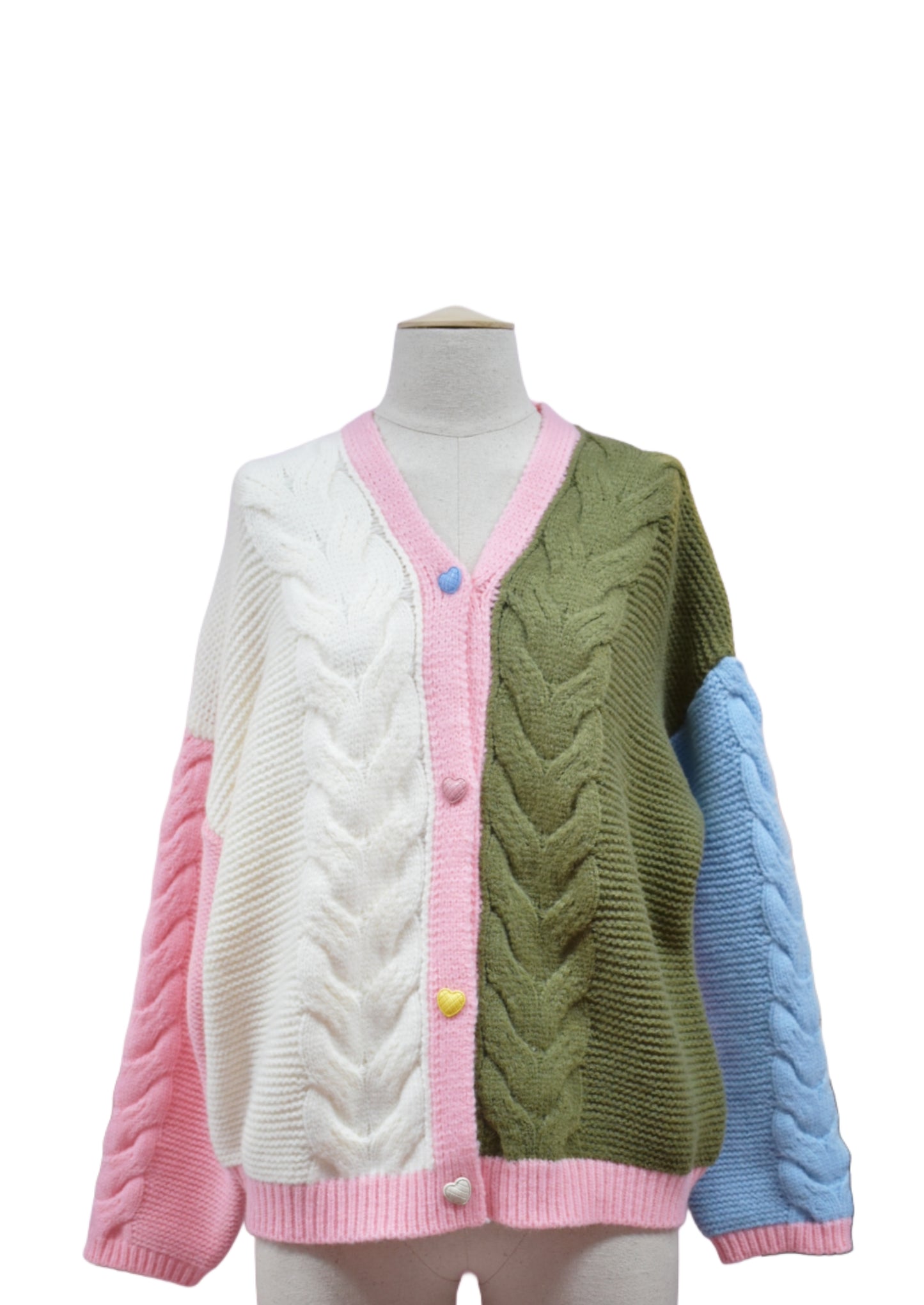 Cardigan con Botones Multicolor