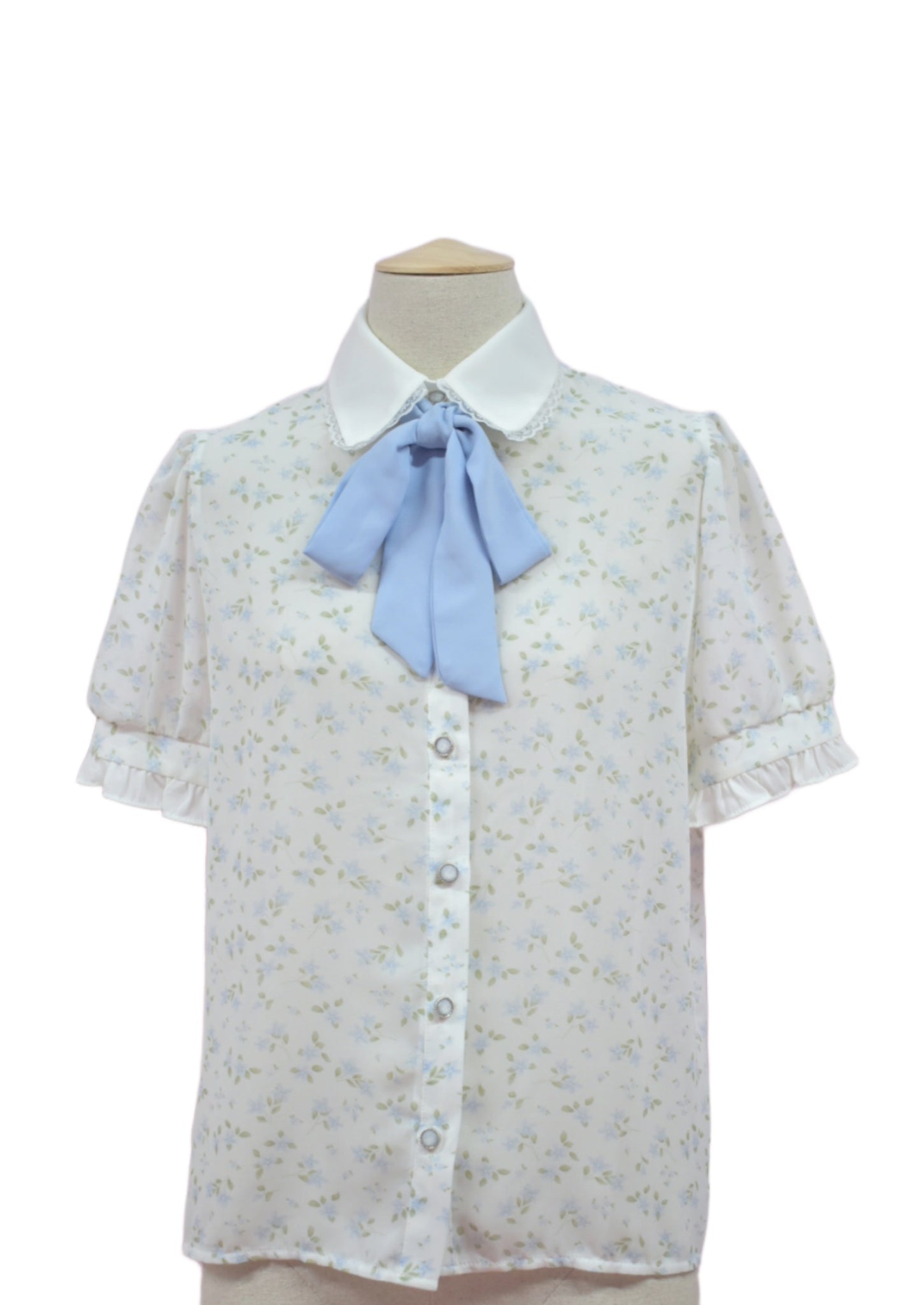Blusa con Lazo Cuello Broderie