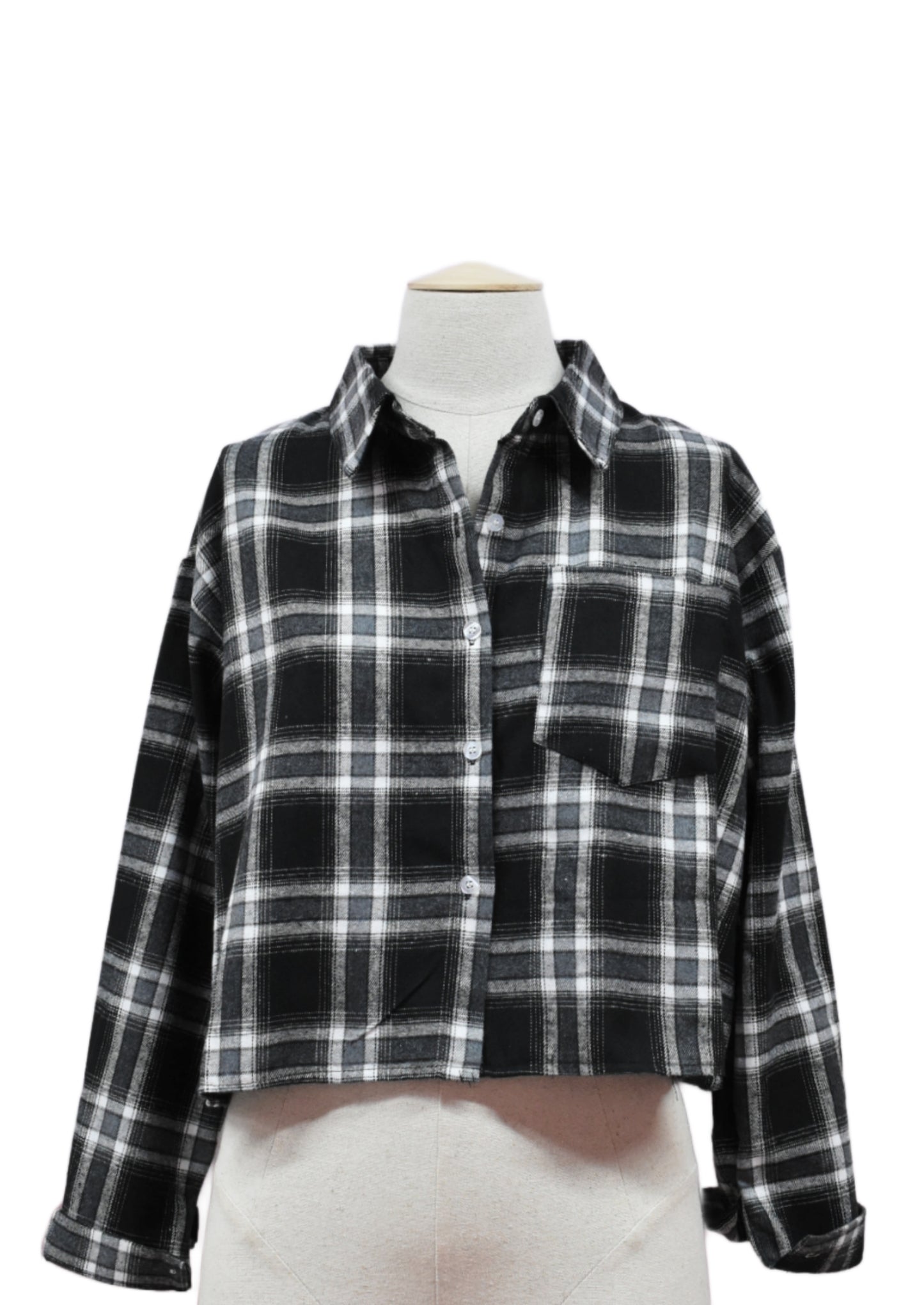 Camisa Crop a Cuadros