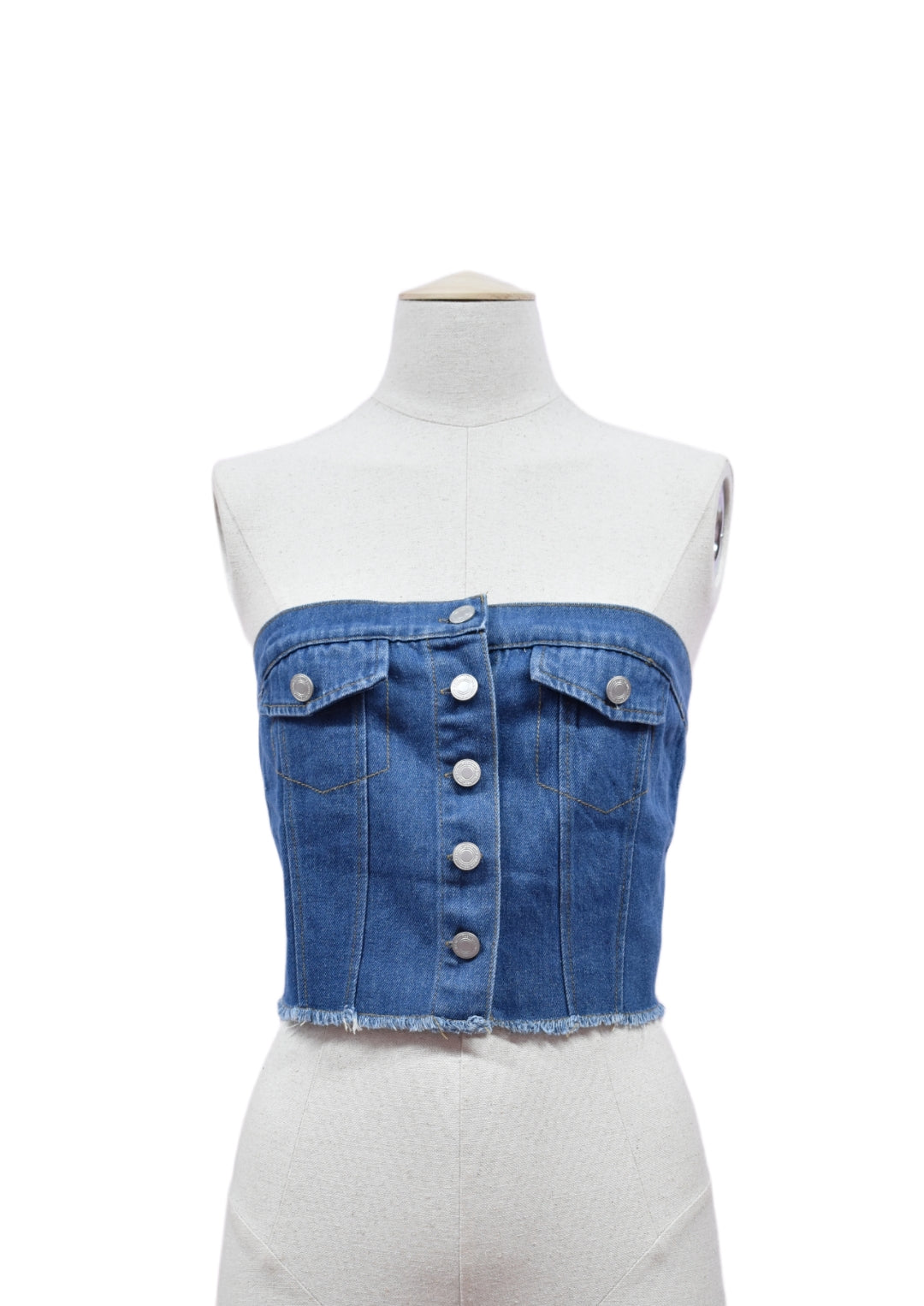 Top Denim con Botones