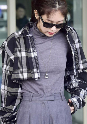 [Jennie] Camisa Crop a Cuadros